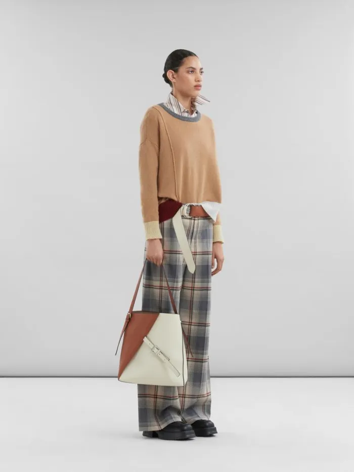 Women Marni Knitwear Brown ColourBlock Cashmere Jumper