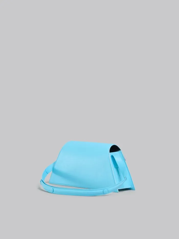 Women Marni Shoulder Bags Medium Trunkoise Bag In Smooth Light Blue Leather