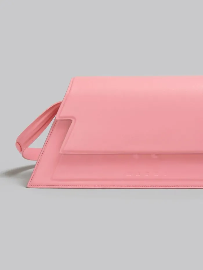 Women Marni Shoulder Bags Medium Trunkoise Bag In Smooth Light Pink Leather