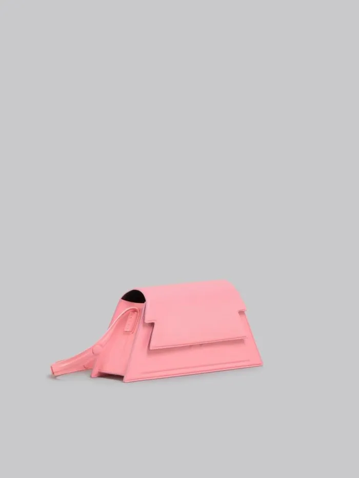 Women Marni Shoulder Bags Medium Trunkoise Bag In Smooth Light Pink Leather