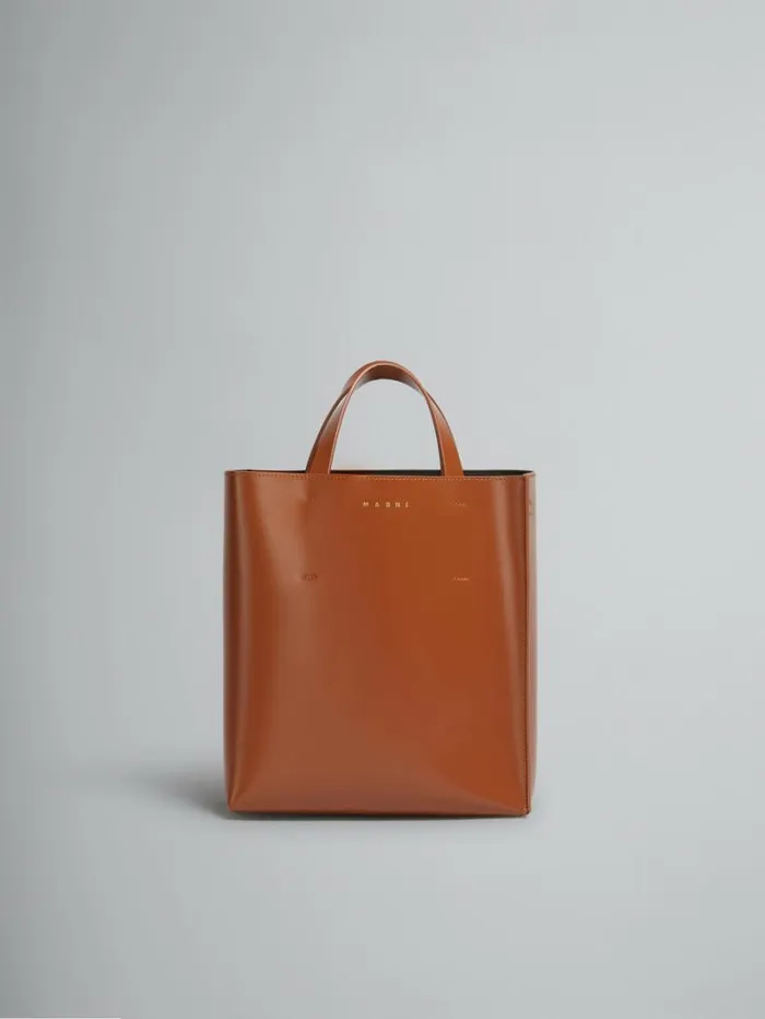 Women Marni Tote Bags Museo Small Bag In Brown Leather