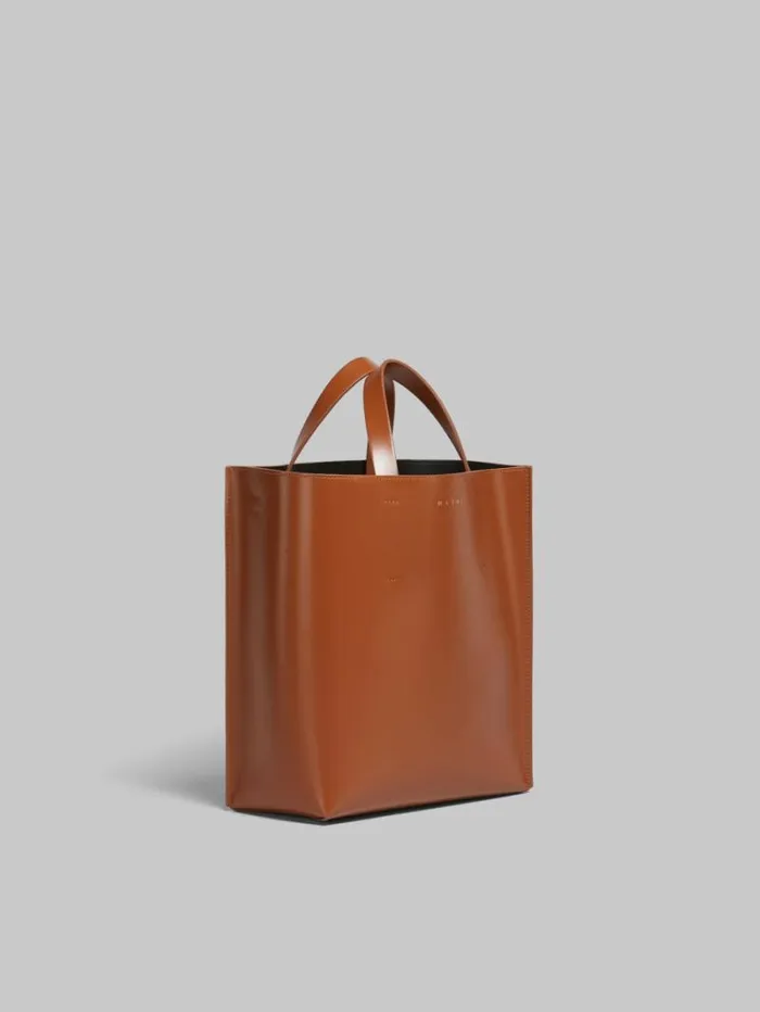 Women Marni Tote Bags Museo Small Bag In Brown Leather