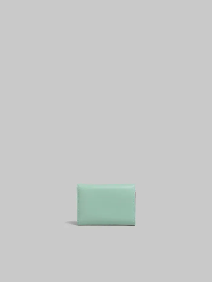 Women Marni Wallets and Small Leather Goods Green Leather Trifold Prisma Wallet