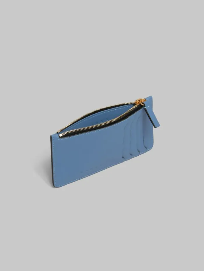 Women Marni Wallets and Small Leather Goods Grey Leather Card Case