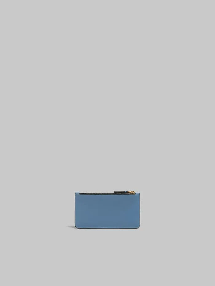 Women Marni Wallets and Small Leather Goods Grey Leather Card Case