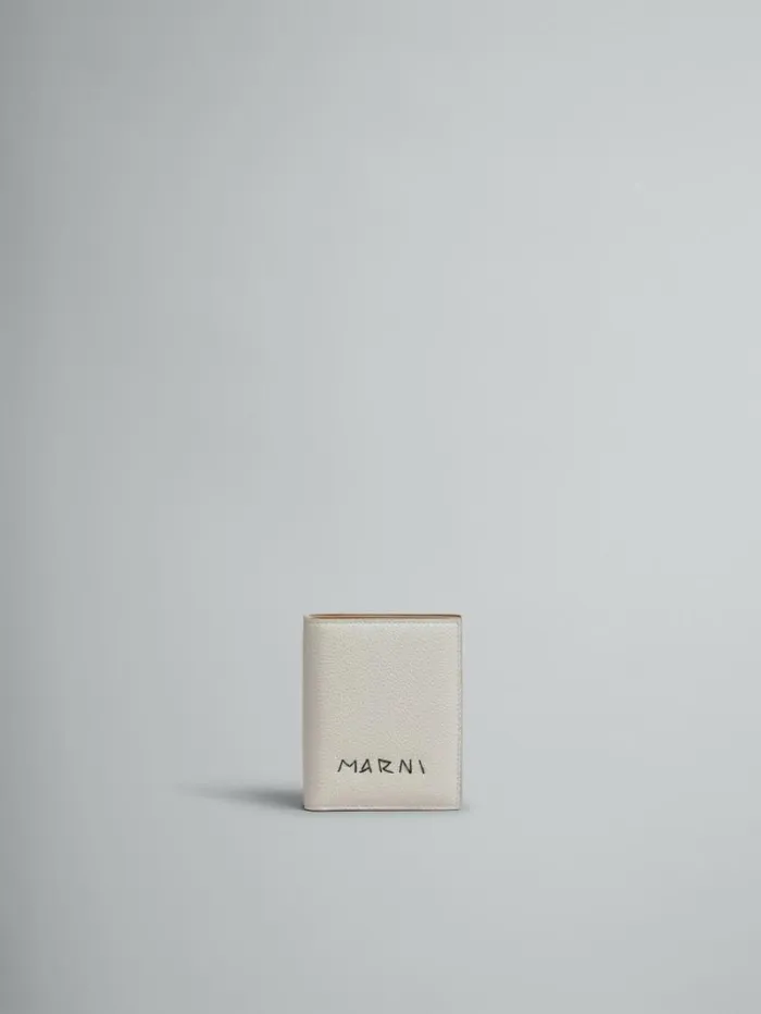 Women Marni Wallets and Small Leather Goods Grey Leather ZipAround Bifold Wallet With Marni Mending Women Marni Wallets and Small Leather Goods Grey Leather ZipAround Bifold Wallet With Marni Mending