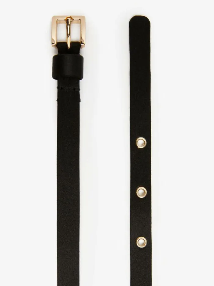 Women Max Mara Belts Satin Belt With Crystals Black