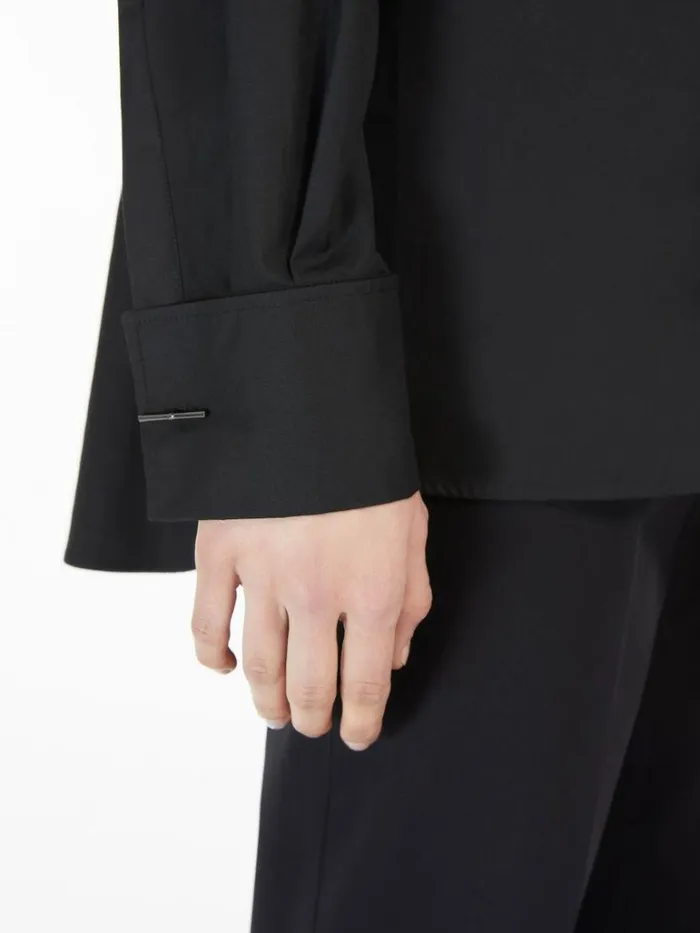 Women Max Mara Blouses Oversize Poplin Shirt Black