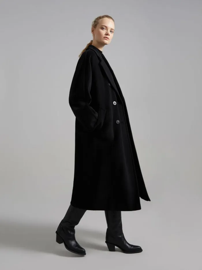 Women Max Mara Coats 101801 Icon Coat Black