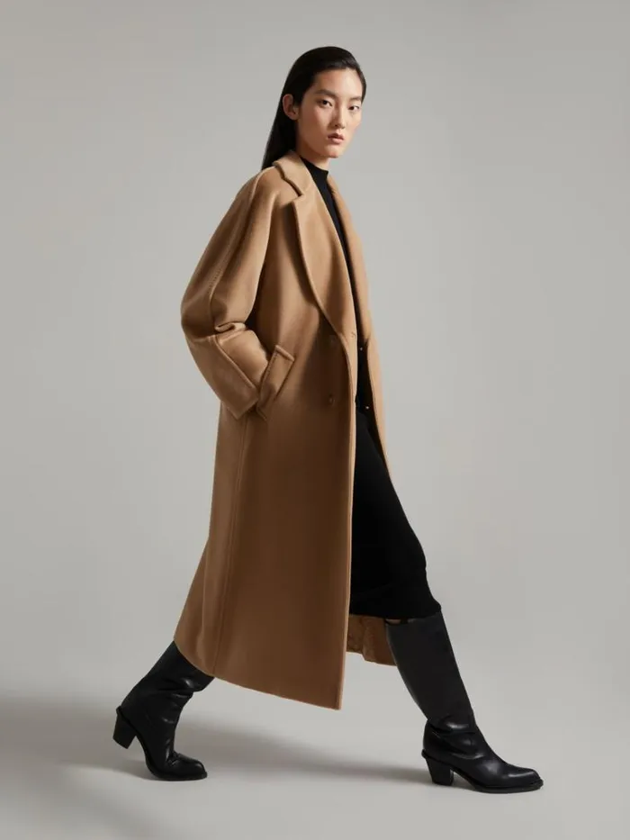 Women Max Mara Coats 101801 Icon Coat Camel