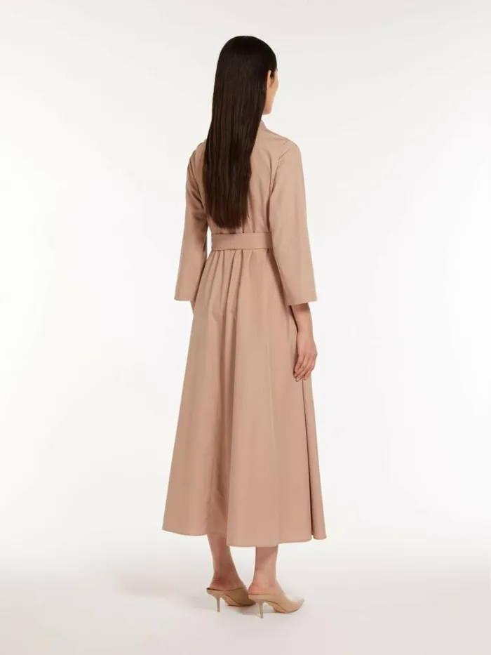 Women Max Mara Dresses Cotton Poplin Shirt Dress Powder
