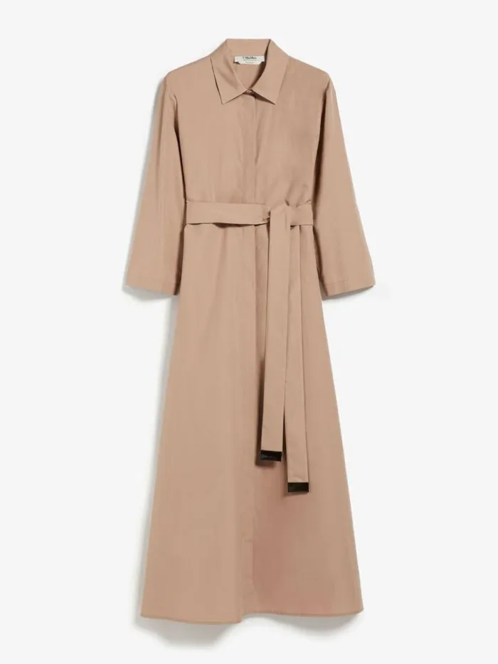 Women Max Mara Dresses Cotton Poplin Shirt Dress Powder