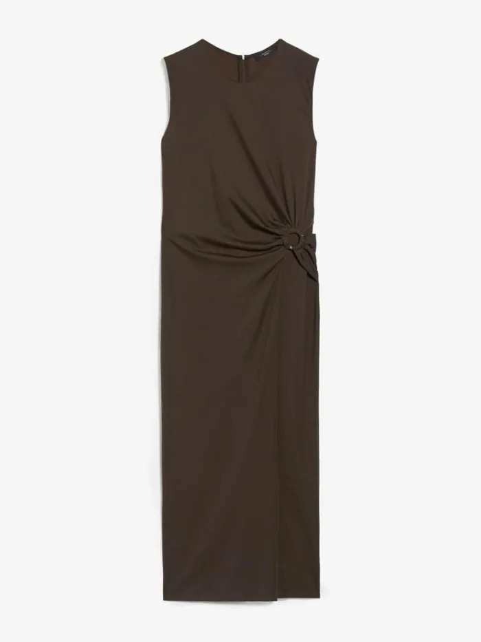 Women Max Mara Dresses Lyocell And Viscose Jersey Dress Dark Brown
