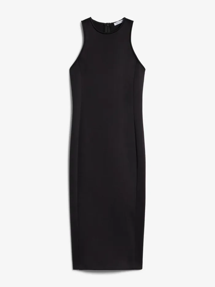 Women Max Mara Dresses Pinstriped Double Jersey Dress Black