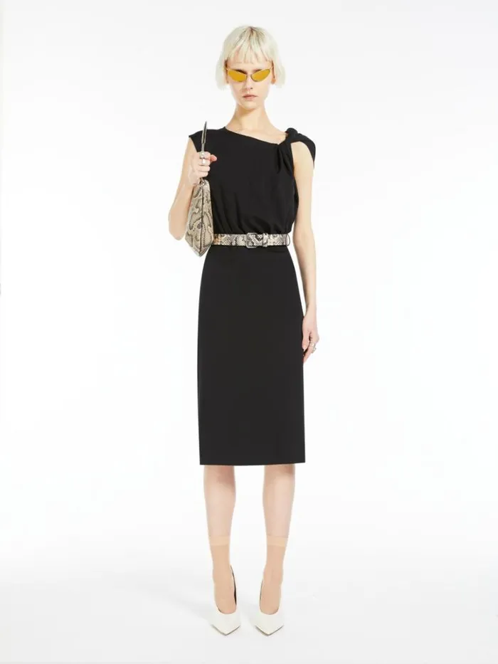Women Max Mara Dresses Sleeveless Torchon Dress Black