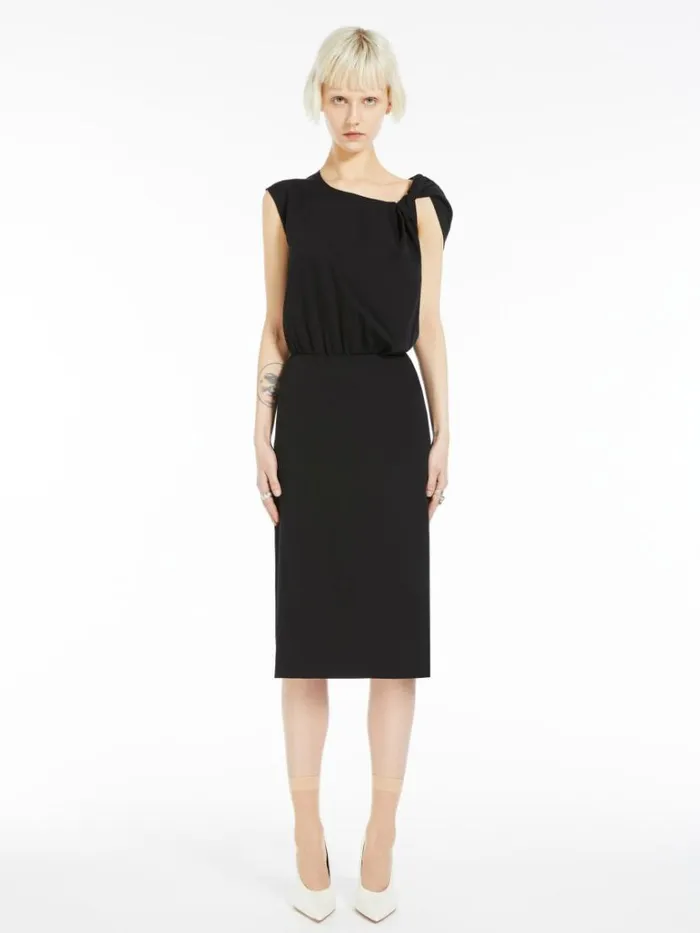 Women Max Mara Dresses Sleeveless Torchon Dress Black