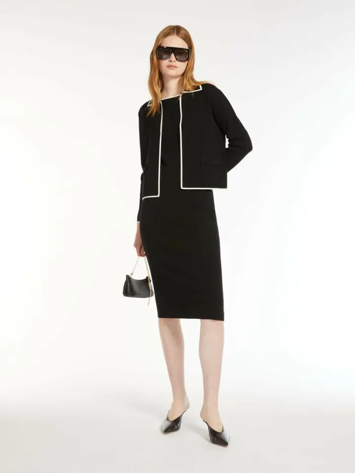 Women Max Mara Dresses Stretch Viscose Dress Black