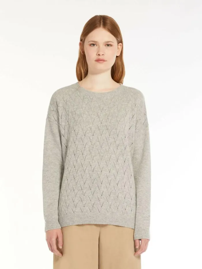 Women Max Mara Knitwear Cashmereblend Sweater Pearl Grey