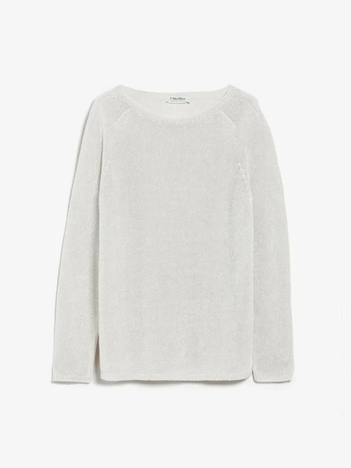Women Max Mara Knitwear Linen Yarn Jumper Ecru