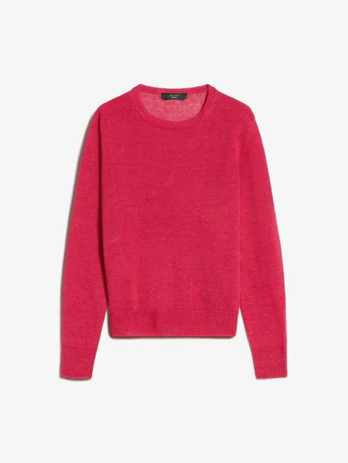 Women Max Mara Knitwear Linen Yarn Sweater Fuchsia