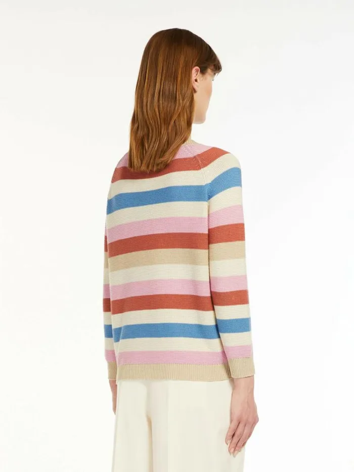 Women Max Mara Knitwear Relaxedfit Cotton Sweater Multicolour