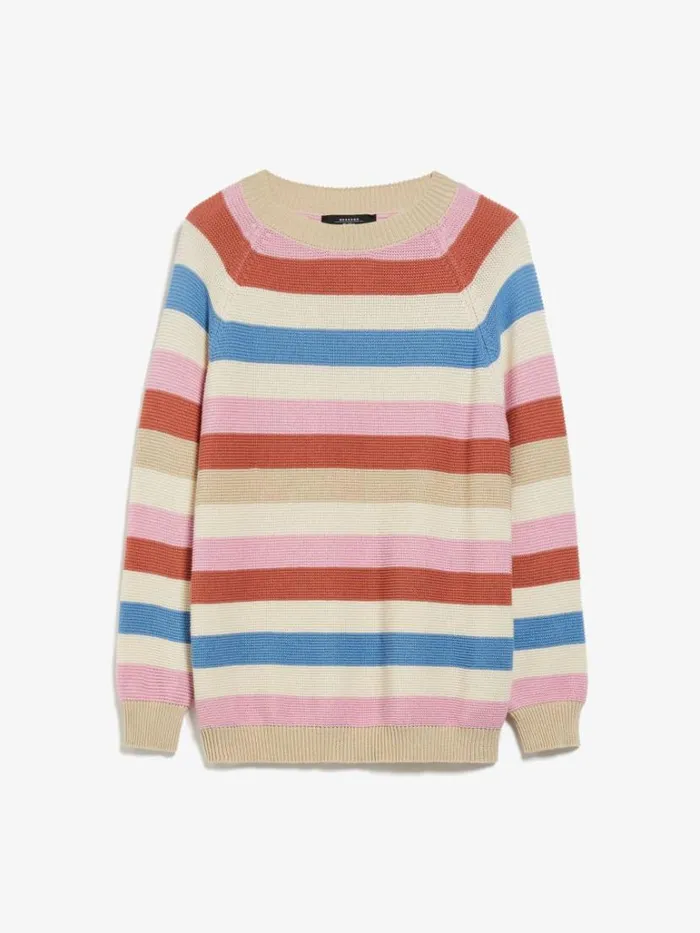 Women Max Mara Knitwear Relaxedfit Cotton Sweater Multicolour