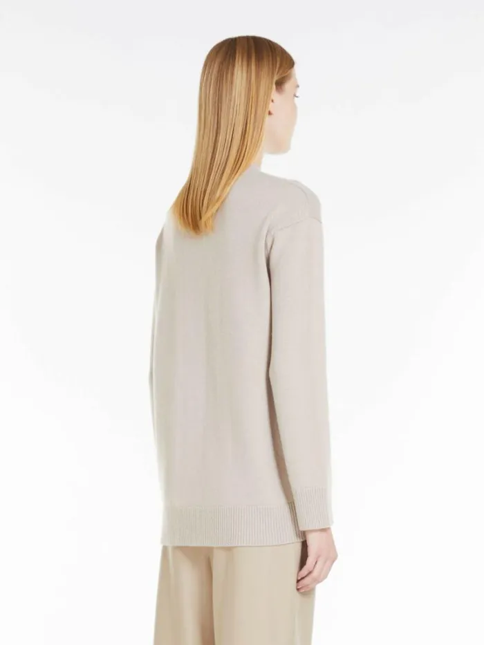 Women Max Mara Knitwear Wool And Cashmere Cardigan Sand