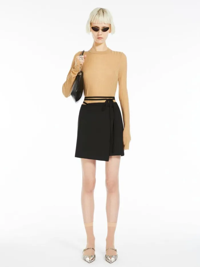 Women Max Mara Knitwear Wool And Silk Sweater Beige