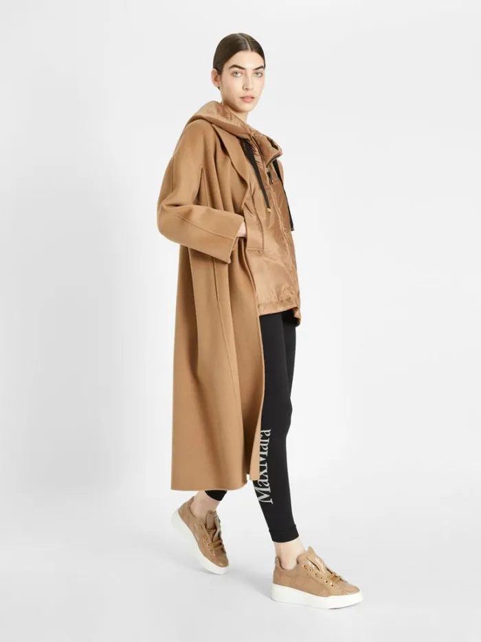 Women Max Mara Padded Coats Waterresistant Technical Canvas Gilet Caramel
