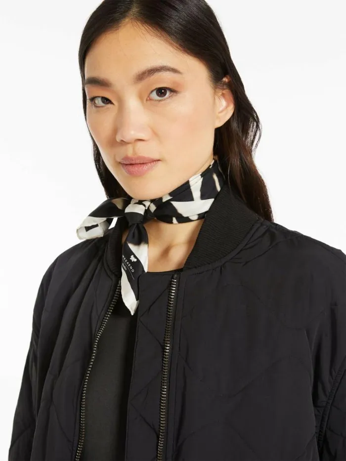 Women Max Mara Scarves And Foulards Silk Twill Scarf Optical White