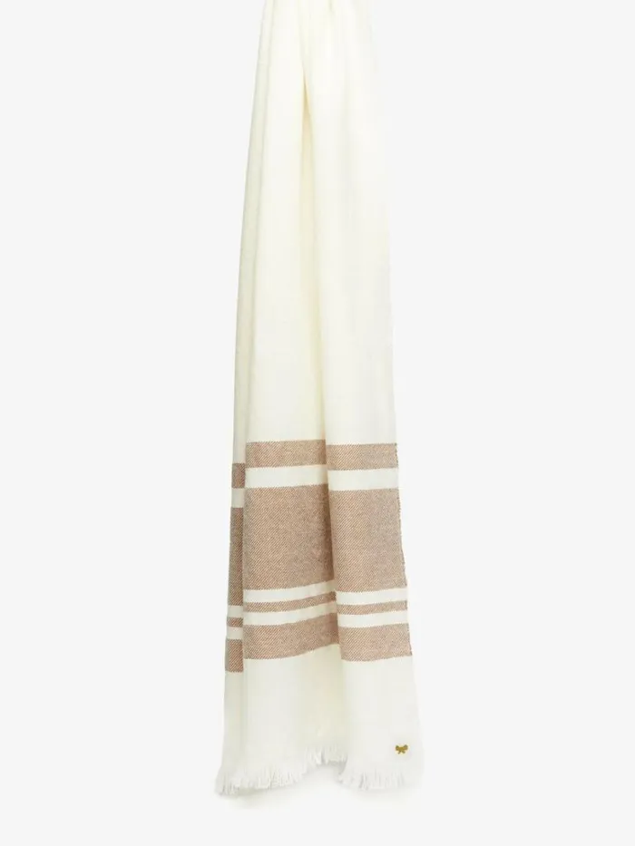 Women Max Mara Scarves And Foulards Wool Stole Natural