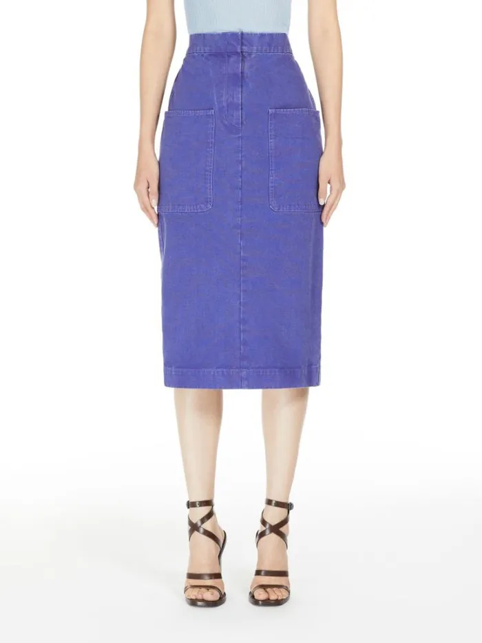 Women Max Mara Skirts Canvas Pencil Skirt Lavender