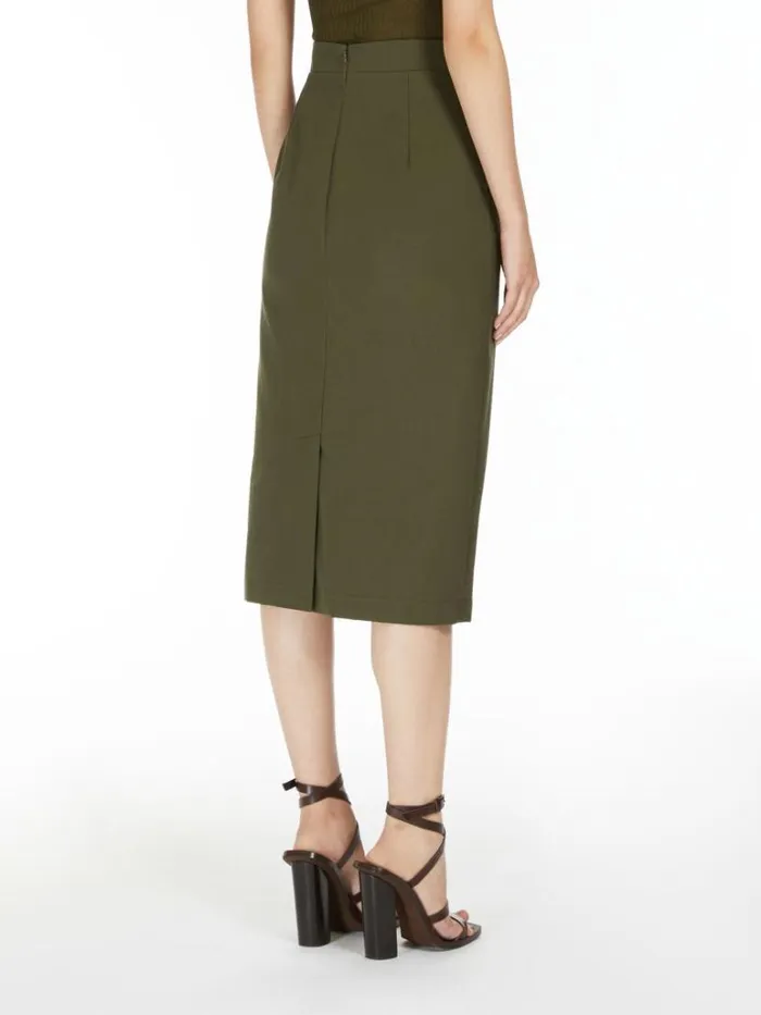 Women Max Mara Skirts Canvas Skirt Olive Green