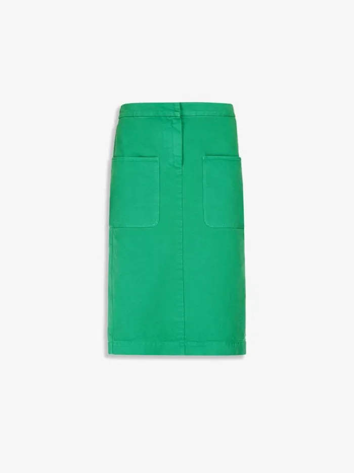 Women Max Mara Skirts Cotton Drill Midi Skirt Water