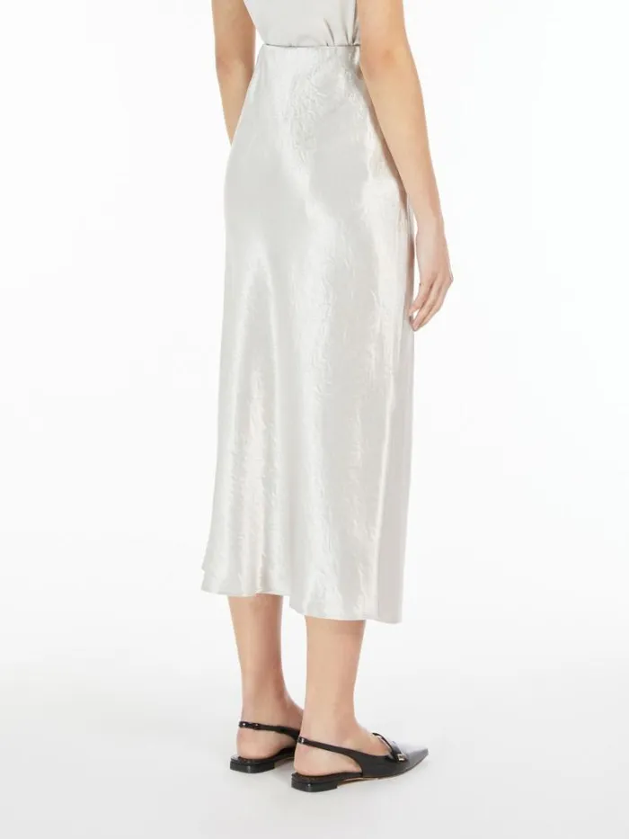 Women Max Mara Skirts Flared Satin Skirt Stone