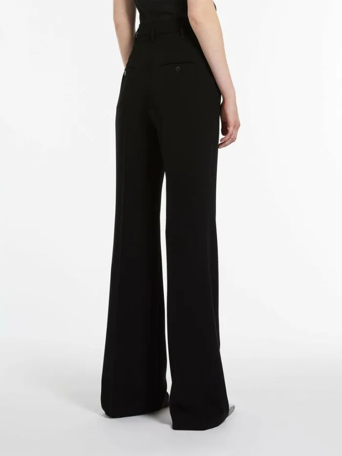 Women Max Mara Suit Flared Cady Trousers Black
