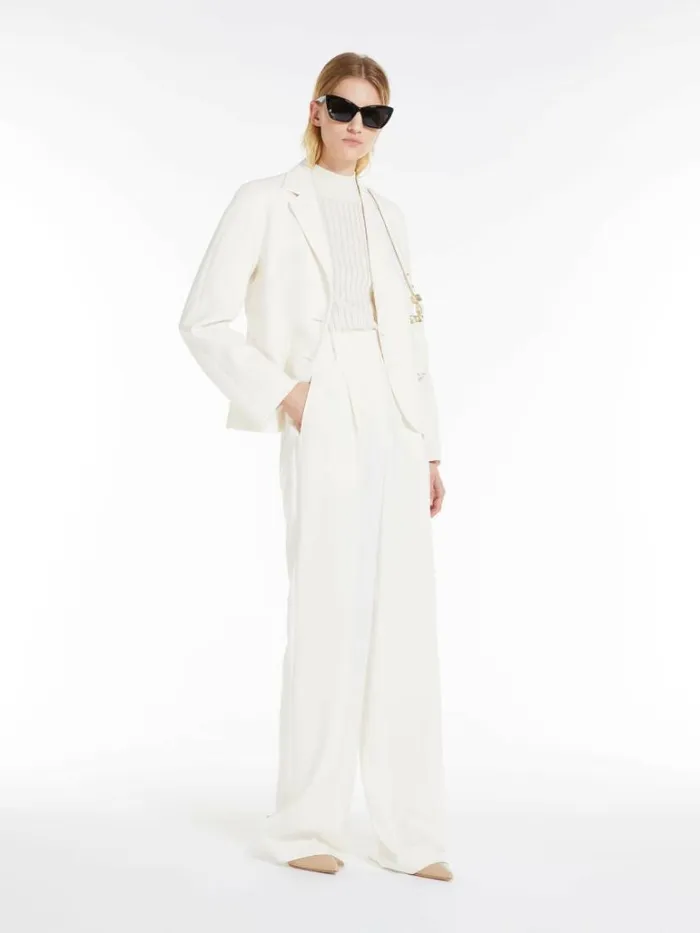 Women Max Mara Suit Singlebreasted Cady Jacket Ivory
