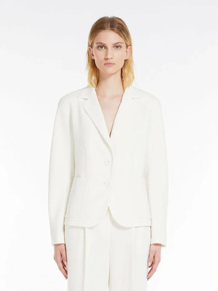 Women Max Mara Suit Singlebreasted Cady Jacket Ivory