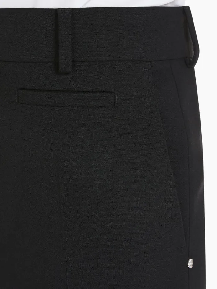 Women Max Mara Suit Slimfit Stretch Wool Trousers Black