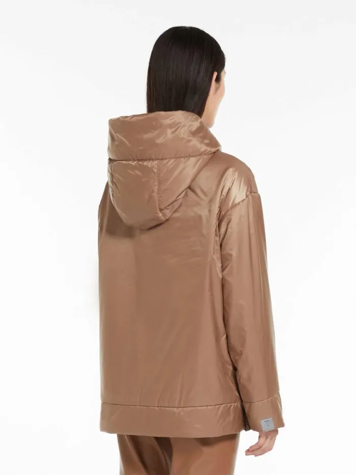 Women Max Mara The Cube 8211 Cameluxe Reversible Parka In Waterresistant Canvas Camel