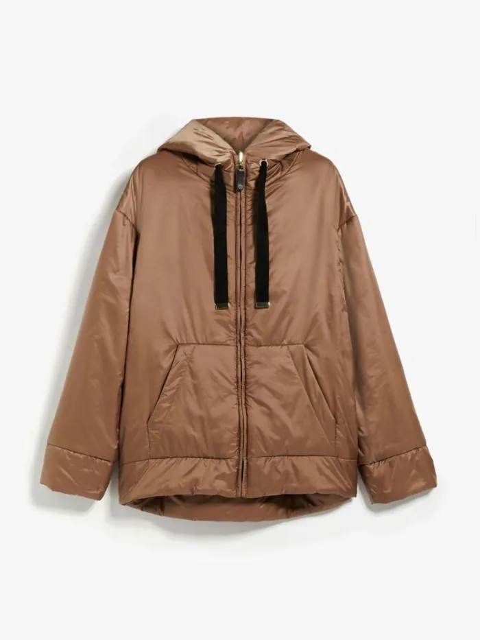 Women Max Mara The Cube 8211 Cameluxe Reversible Parka In Waterresistant Canvas Camel