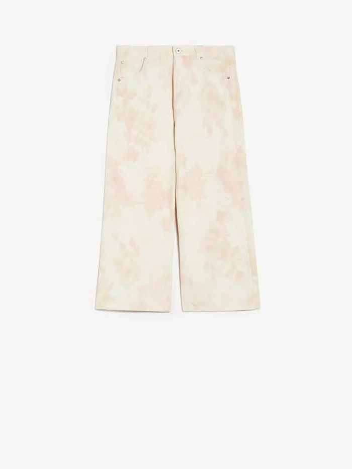 Women Max Mara Trousers And Jeans Cotton Bull Denim Jeans Ecru