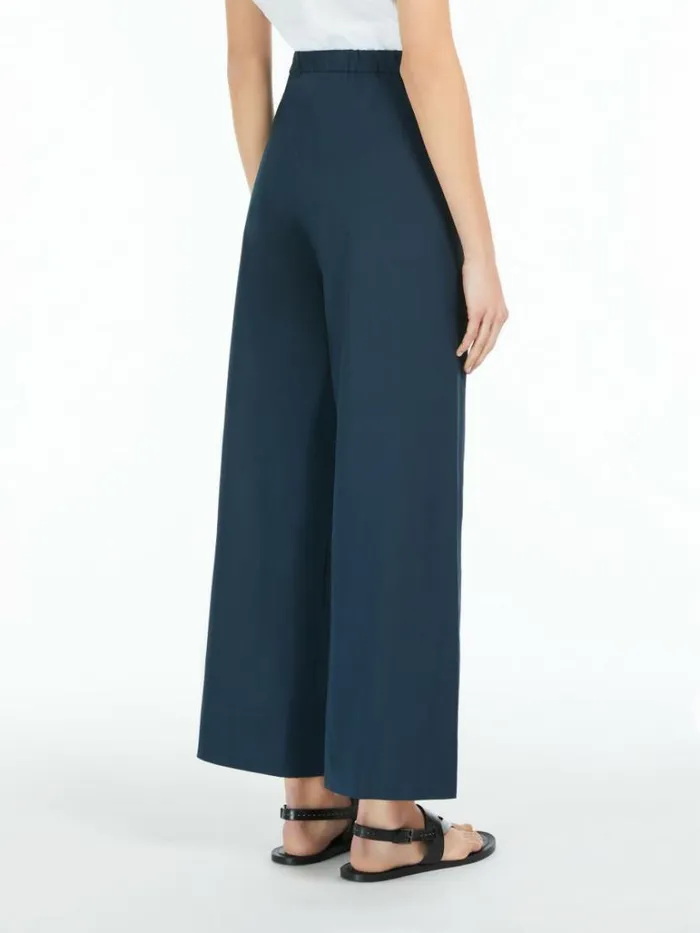 Women Max Mara Trousers And Jeans Cotton Joggers Midnightblue