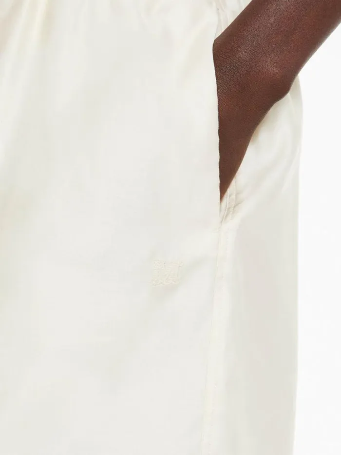 Women Max Mara Trousers And Jeans Cotton Shorts With Monogram Embroidery Ivory