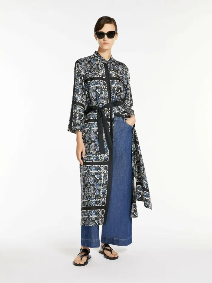 Women Max Mara Trousers And Jeans Straight Denim Trousers Cornflower Blue