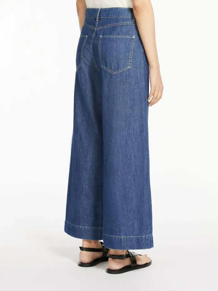 Women Max Mara Trousers And Jeans Straight Denim Trousers Cornflower Blue