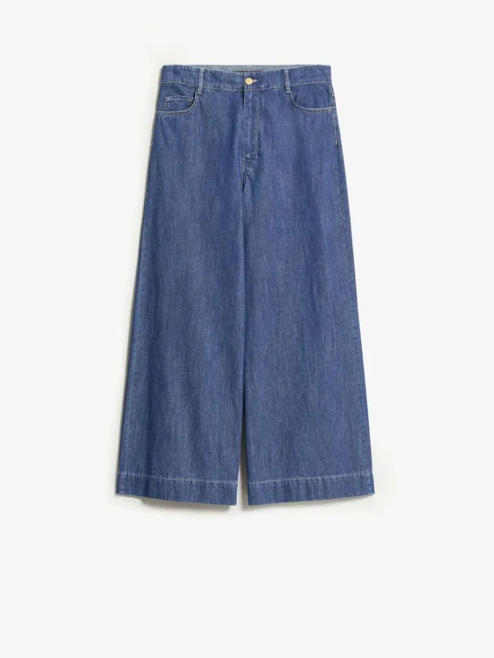 Women Max Mara Trousers And Jeans Straight Denim Trousers Cornflower Blue