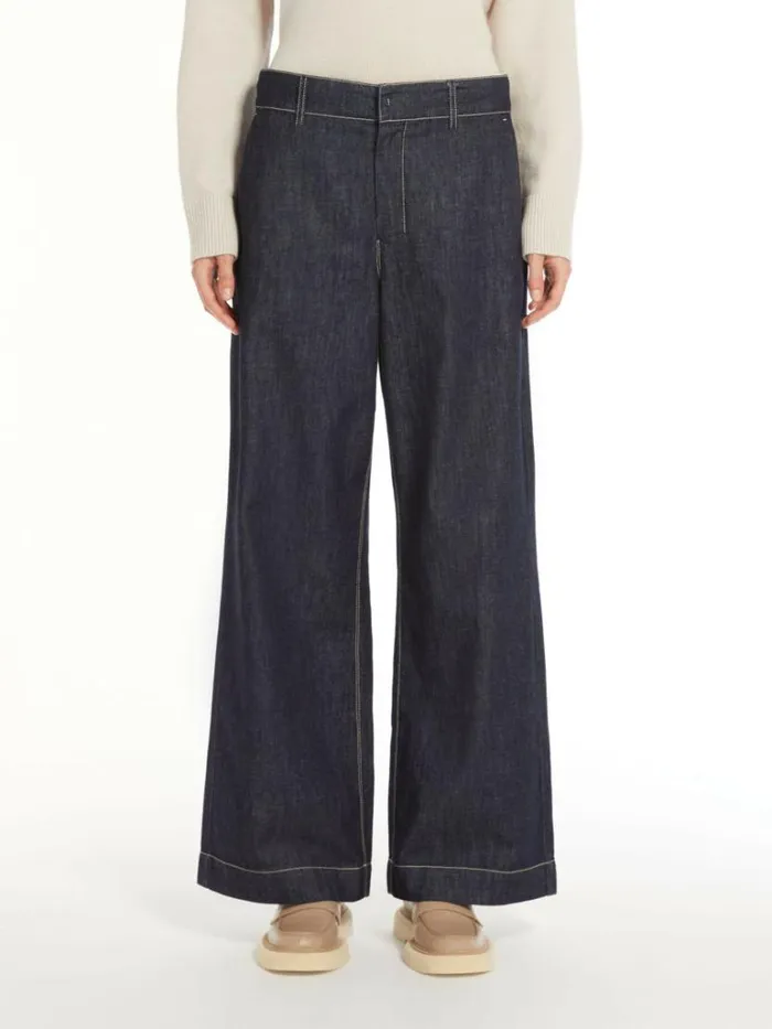 Women Max Mara Trousers And Jeans Widefit Jeans Midnightblue