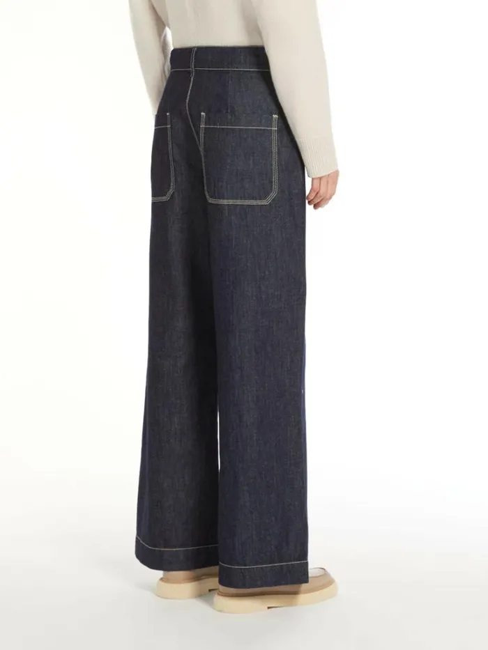 Women Max Mara Trousers And Jeans Widefit Jeans Midnightblue