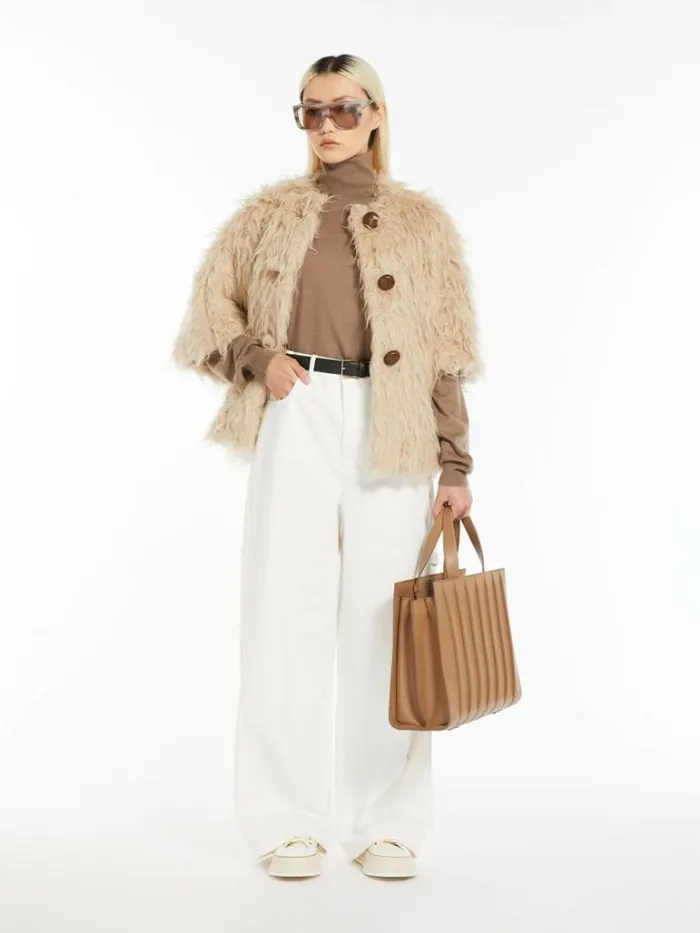 Women Max Mara Whitney Bag Large Leather Whitney Bag Camel